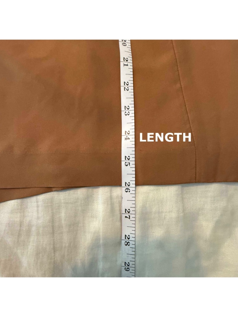 SKIRT, 100% SILK, COPPER COLOUR, SIZE 24, ELASTIC ON PART OF BACK WAIST, - Picture 15 of 16
